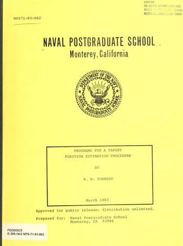 Programs for a target position estimation procedure