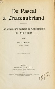 De Pascal à Chateaubriand