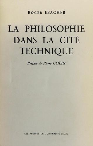 La philosophie dans la cité technique