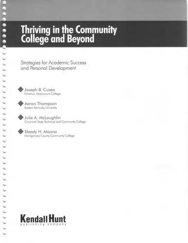 Thriving in the community college and beyond