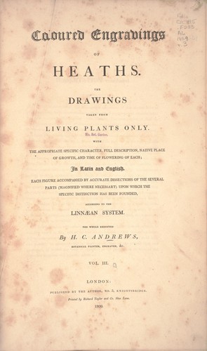 Coloured engravings of heaths