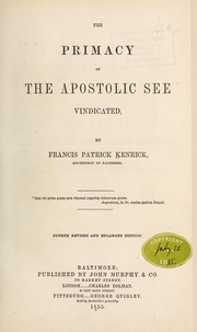 The primacy of the apostolic see vindicated