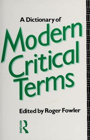 A Dictionary of modern critical terms
