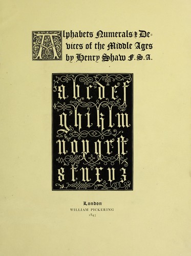 Alphabets, numerals & devices of the Middle Ages