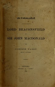 Un parallèle, Lord Beaconsfield et Sir John Macdonald