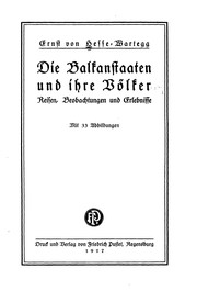 Die Balkanstaaten und ihre völker