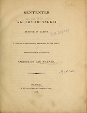 Sententiæ Ali ebn Abi Talebi