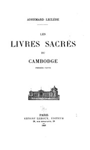 Les livres sacrés du Cambodge
