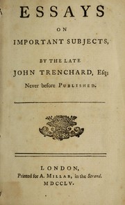 Essays on important subjects