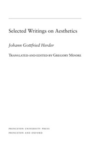 Selected writings on aesthetics