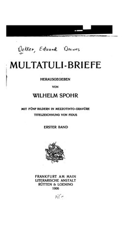 Multatuli-Briefe