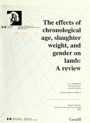 The effects of chronological age, slaughter weight, and gender on lamb