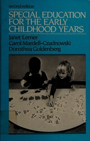 Special education for the early childhood years