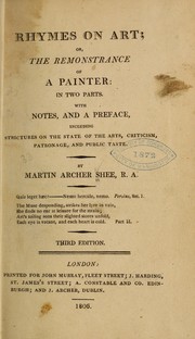 Rhymes on art, or, The remonstrance of a painter