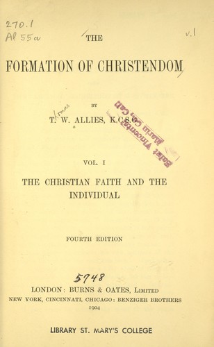 The Christian faith and the individual
