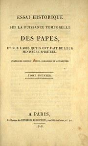 Essai historique sur la puissance temporelle des papes