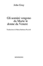 Gli uomini vengono da Marte le donne da Venere