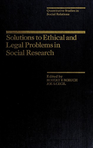 Solutions to ethical and legal problems in social research