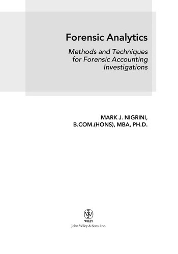 Forensic analytics