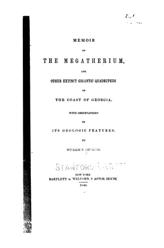 Memoir on the Megatherium