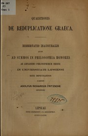 Quaestiones de reduplicatione graeca ...
