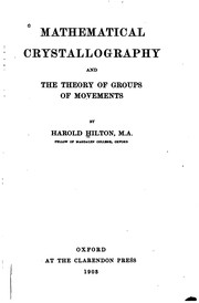 Mathematical crystallography and the theory of groups of movements
