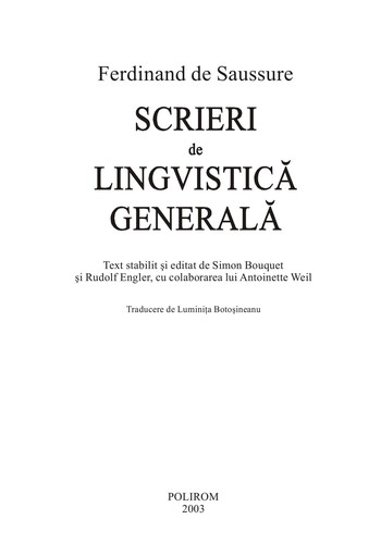 Scriere de lingvistica generala