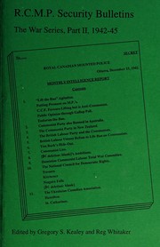 R.C.M.P. security bulletins