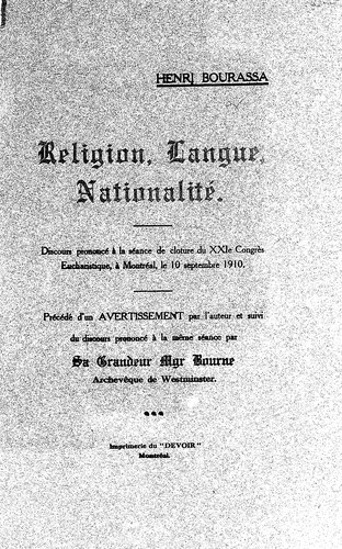 Religion, langue, nationalité