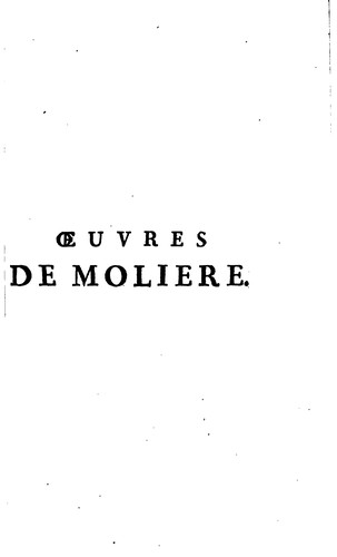 Œuvres de Moliere