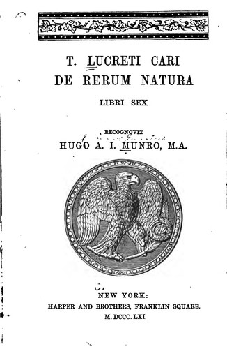 T. Lucreti Cari de rerum natura: libri sex
