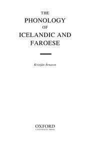 The phonology of Icelandic and Faroese