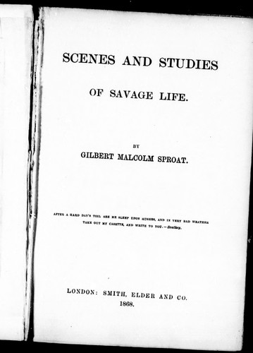 Scenes and studies of savage life