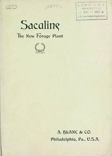 The new forage plant "sacaline "