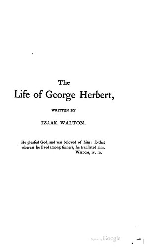 The remains of that sweet singer of The temple, George Herbert