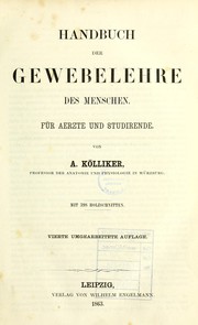 Handbuch der Gewebelehre des Menschen