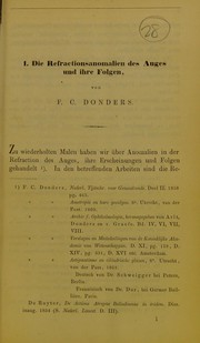 Die Refractionsanomalien des Auges und ihre Folgen