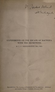 Experiments on the escape of bacteria with the secretions