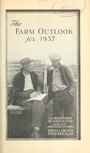 The Farm outlook for 1937