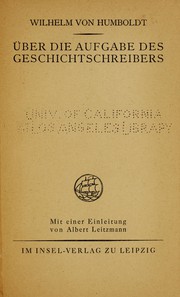 Über die Aufgabe des Geschichtschreibers