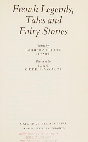 French Legends, Tales and Fairy Stories