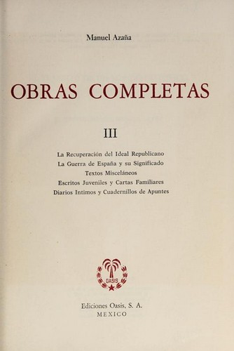 Obras completas, vol. 3