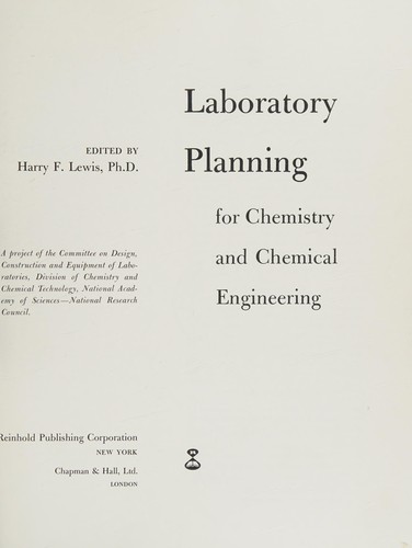 Laboratory planning for chemistry and chemical engineering