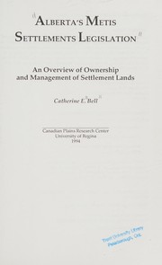 Alberta's Metis settlements legislation