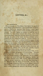 A letter to the Right Reverend Bishop Hobart