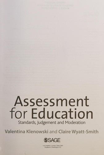 Assessment for Education