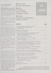 Animal Genetic Resources Information (Animal Genetic Resources - an International Journal)