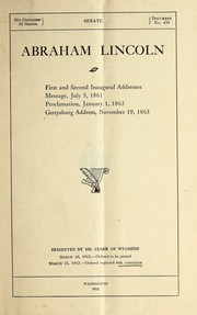 ...First and second inaugural addresses, message, July 5, 1861