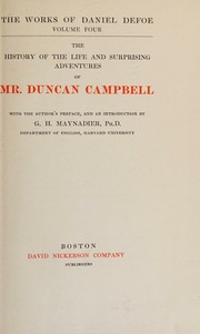 History of the Life and Adventures of Mr. Duncan Campell