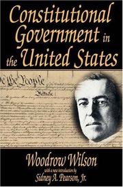 Constitutional government in the United States